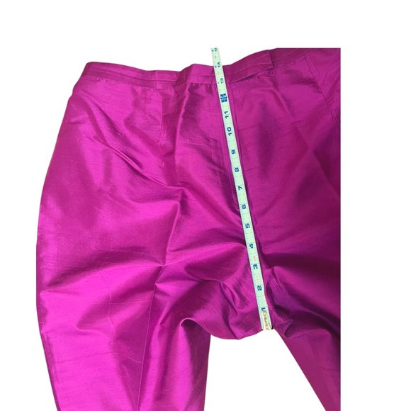 Jones New York Silk Pink Purple Fuchsia Suit Blazer Pants size 20 W petite - Picture 12 of 17